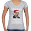 Christmas Is Cancelled Michael Scott Office Ugly Christmas Sweater Women’s Standard V-Neck Tee