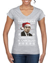 Christmas Is Cancelled Michael Scott Office Ugly Christmas Sweater Women’s Standard V-Neck Tee