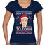 Biden Is Coming To Town Ugly Christmas Sweater Women’s Standard V-Neck Tee
