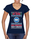 This Is My Zoom Ugly Christmas Party Sweater Ugly Christmas Sweater Women’s Standard V-Neck Tee