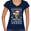 Christmas Is Cancelled Michael Scott Office Ugly Christmas Sweater Women’s Standard V-Neck Tee