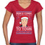 Biden Is Coming To Town Ugly Christmas Sweater Women’s Standard V-Neck Tee