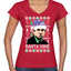 Santa Mike Michael Scott The Office Ugly Christmas Sweater Women’s Standard V-Neck Tee