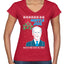 Mistle Joe Shut Up And Kiss Me Man Biden Ugly Christmas Sweater Women’s Standard V-Neck Tee