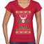 Have A Holly Jolly Christmas Ugly Christmas Sweater Women’s Standard V-Neck Tee