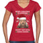 Merry Christmas to Everyone Except Carole Baskin Ugly Christmas Sweater Women’s Standard V-Neck Tee