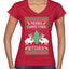 Merry Christmas Bitches Ugly Christmas Sweater Women’s Standard V-Neck Tee