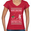 Merry Christmas Shitter's Full Christmas Vacation Ugly Christmas Sweater Women’s Standard V-Neck Tee