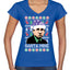 Santa Mike Michael Scott The Office Ugly Christmas Sweater Women’s Standard V-Neck Tee