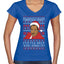 Christmas Spirit I'll Help You Find It Stanley Hudson Ugly Christmas Sweater Women’s Standard V-Neck Tee
