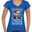Christmas Is Cancelled Michael Scott Office Ugly Christmas Sweater Women’s Standard V-Neck Tee