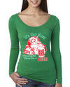 It is The Most Wonderful Time for a Beer Ugly Christmas Sweater Womens Scoop Long Sleeve Top