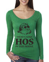 Theres some Hos in this House Ugly Christmas Sweater Womens Scoop Long Sleeve Top