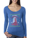 Nakatomi Plaza Christmas Party 1988 Ugly Christmas Sweater Womens Scoop Long Sleeve Top