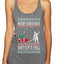 Merry Christmas Shitter's Full Christmas Vacation Ugly Christmas Sweater Tri-Blend Racerback Tank Top
