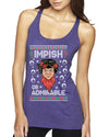 Impish or Admirable Dwight Schrute Ugly Christmas Sweater Tri-Blend Racerback Tank Top