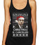 Christmas Is Cancelled Michael Scott Office Ugly Christmas Sweater Tri-Blend Racerback Tank Top