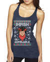 Impish or Admirable Dwight Schrute Ugly Christmas Sweater Tri-Blend Racerback Tank Top