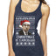 Christmas Is Cancelled Michael Scott Office Ugly Christmas Sweater Tri-Blend Racerback Tank Top