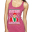 Michael Scott The Name is Bond Santa Bond Ugly Christmas Sweater Tri-Blend Racerback Tank Top