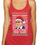 Santas Coming That's What She Said Michael Scott Ugly Christmas Sweater Tri-Blend Racerback Tank Top