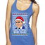 Santas Coming That's What She Said Michael Scott Ugly Christmas Sweater Tri-Blend Racerback Tank Top