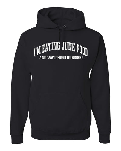 Vintage Movie Quote Eating Junk Food And Watching Rubbish Christmas Unisex Hoodie Sweatshirt