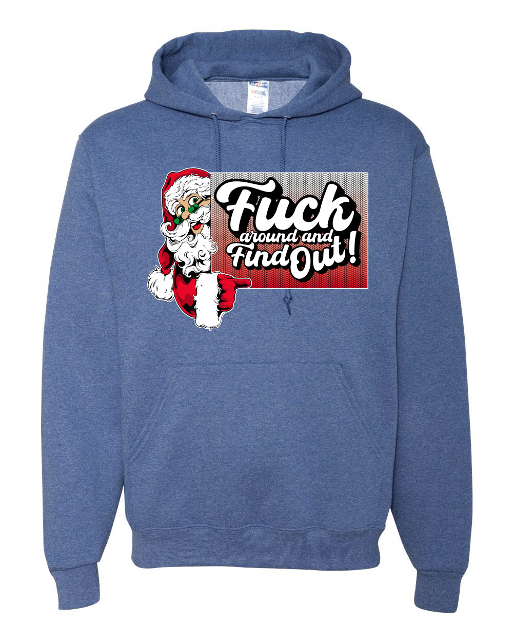 F Around And Find Out Santa Sign Ugly Christmas Sweater Unisex Hoodie Sweatshirt