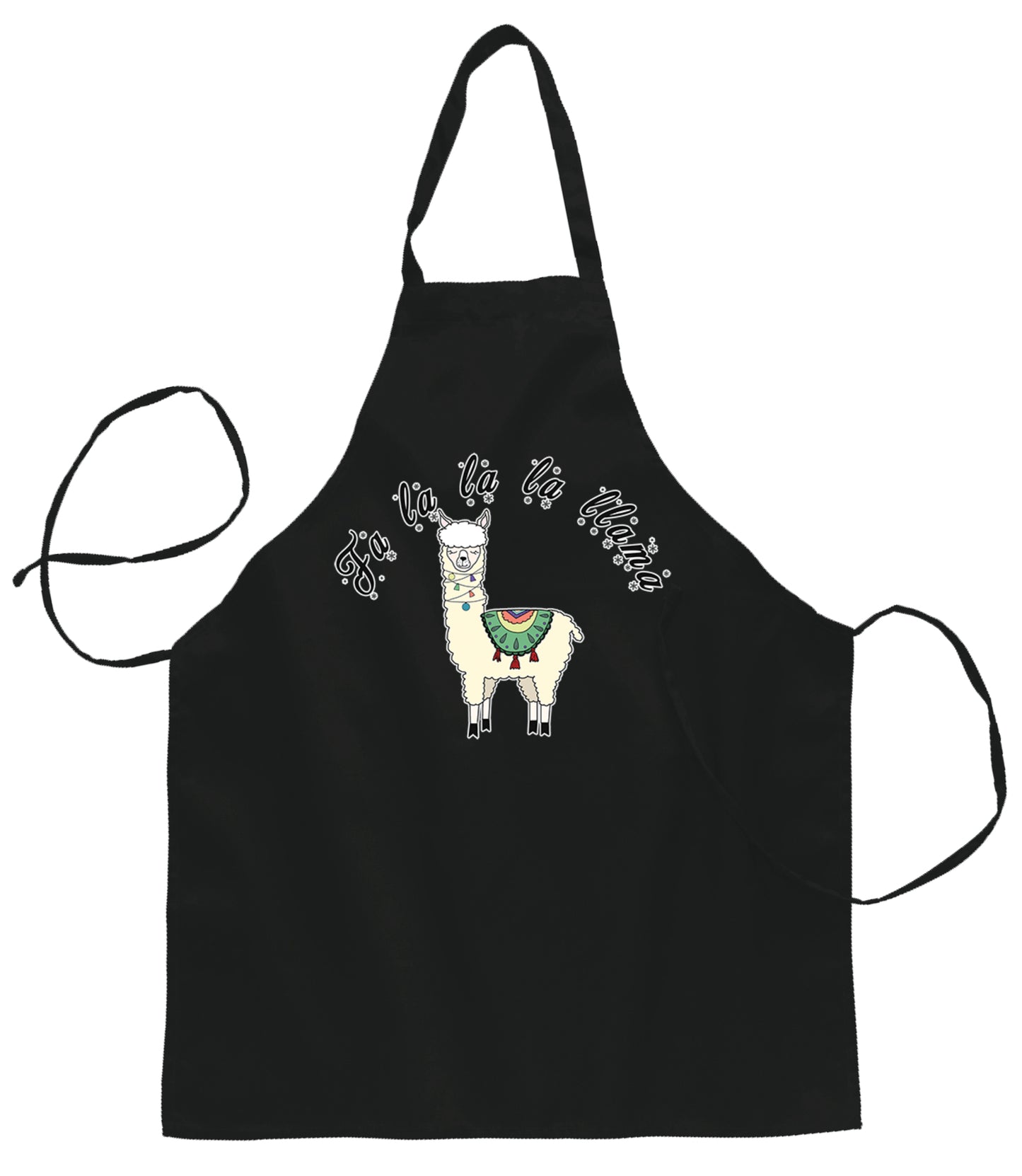 FA la la la Llama Xmas Ilama Ugly Christmas Sweater Ugly Christmas Butcher Graphic Apron for Kitchen BBQ Grilling Cooking