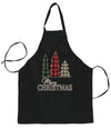 Ugly Ugly Christmas Merry Xmas Trees Ugly Christmas Sweater Ugly Christmas Butcher Graphic Apron for Kitchen BBQ Grilling Cooking