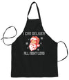 I Can Deliver All Night Long Santa Winking  Ugly Christmas Sweater Ugly Christmas Butcher Graphic Apron for Kitchen BBQ Grilling Cooking