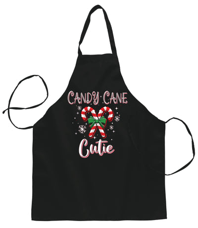 Ugly Ugly Christmas Candy Cane Cutie  Ugly Christmas Sweater Ugly Christmas Butcher Graphic Apron for Kitchen BBQ Grilling Cooking