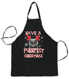 Ugly Ugly Christmas Have A Purrfect  Ugly Christmas Sweater Ugly Christmas Butcher Graphic Apron for Kitchen BBQ Grilling Cooking
