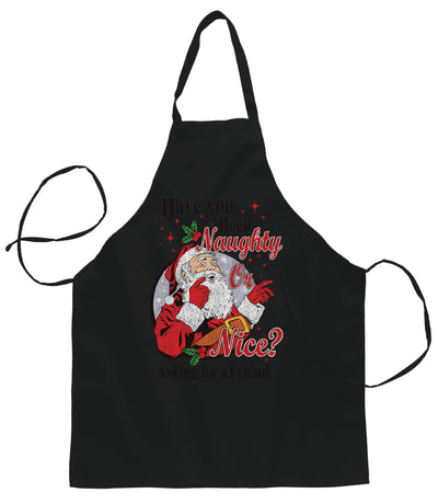 Ugly Ugly Christmas Have You Been Naughty or Nice?  Ugly Christmas Sweater Ugly Christmas Butcher Graphic Apron for Kitchen BBQ Grilling Cooking
