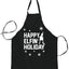 Ugly Ugly Christmas Happy Elfin Holiday Christmas Ugly Christmas Sweater Ugly Christmas Butcher Graphic Apron for Kitchen BBQ Grilling Cooking