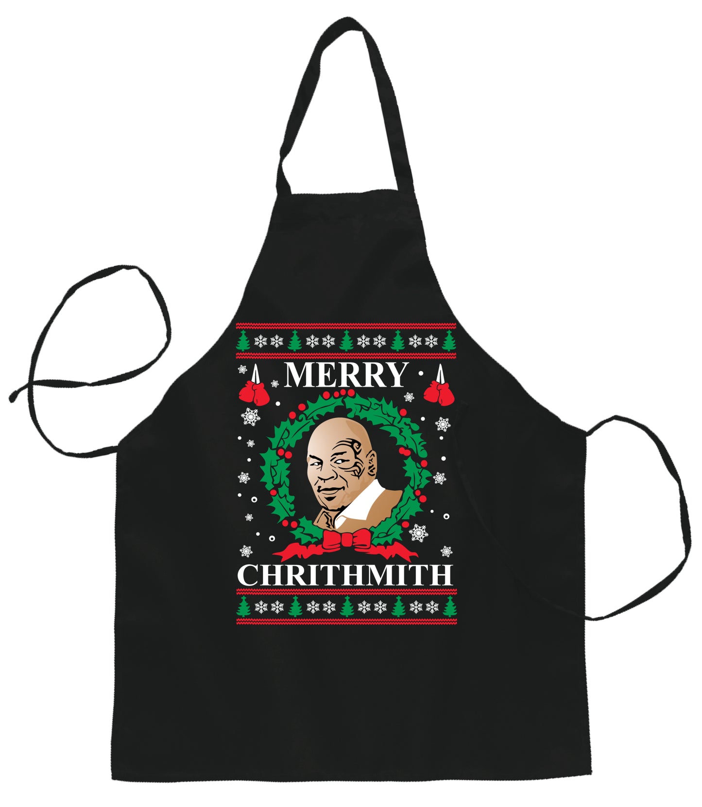 Ugly Ugly Christmas Merry Chrithmith Ugly Christmas Sweater Ugly Christmas Butcher Graphic Apron for Kitchen BBQ Grilling Cooking