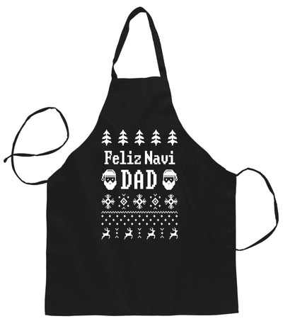 Ugly Ugly Christmas Feliz Navidad Christmas Ugly Christmas Sweater Ugly Christmas Butcher Graphic Apron for Kitchen BBQ Grilling Cooking