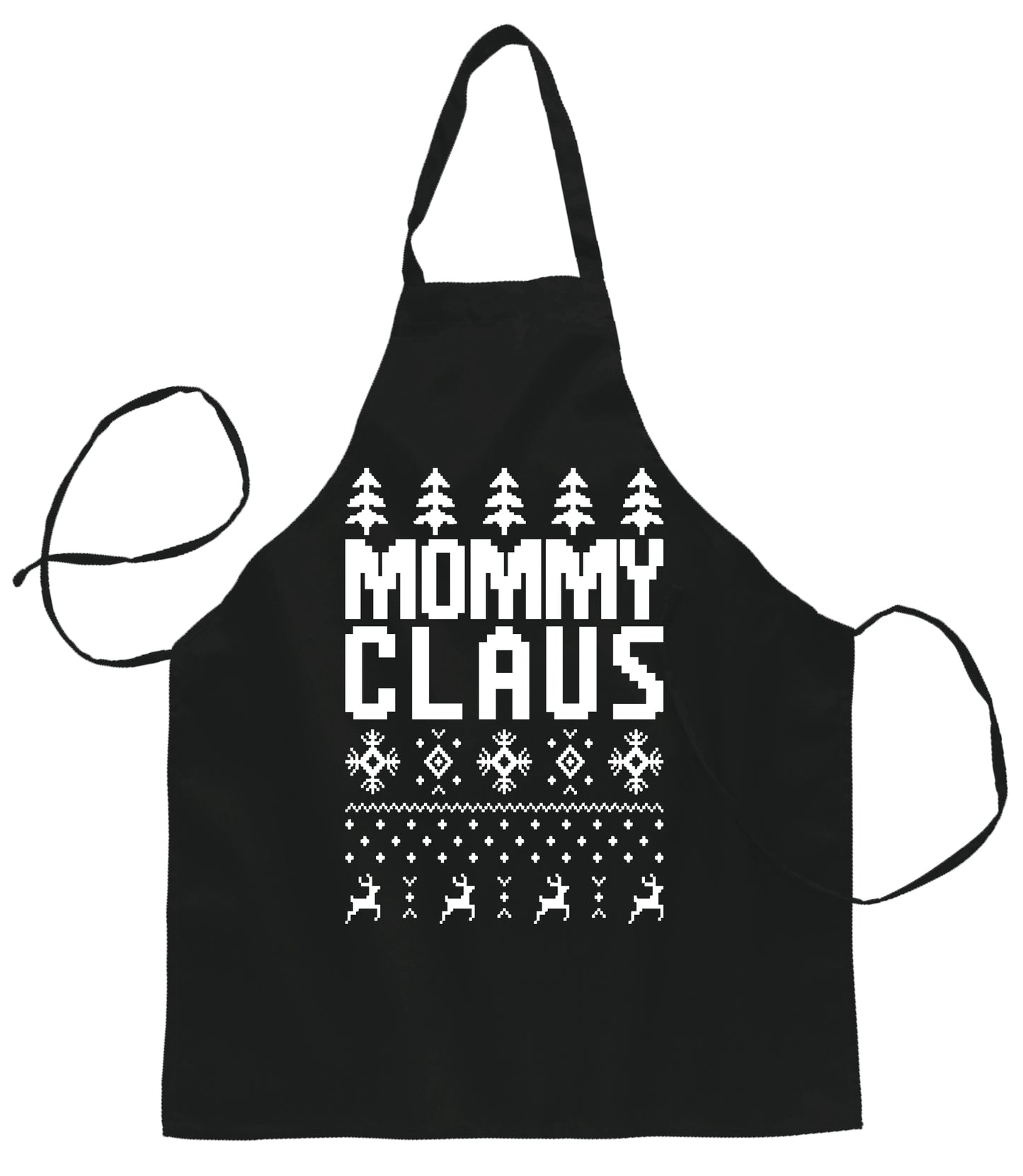Ugly Ugly Christmas Mommy Claus Christmas Ugly Christmas Sweater Ugly Christmas Butcher Graphic Apron for Kitchen BBQ Grilling Cooking