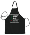 Nice Naughty an Attempt was Made Xmas Christmas Ugly Christmas Sweater Ugly Christmas Butcher Graphic Apron for Kitchen BBQ Grilling Cooking