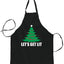 Ugly Ugly Christmas Lets Get Lit Xmas Tree Christmas Ugly Christmas Sweater Ugly Christmas Butcher Graphic Apron for Kitchen BBQ Grilling Cooking