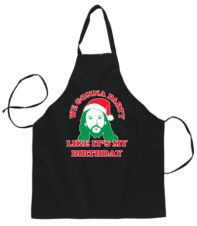 Ugly Ugly Christmas We Gonna Party Like its My Birthday Christmas Ugly Christmas Sweater Ugly Christmas Butcher Graphic Apron for Kitchen BBQ Grilling Cooking