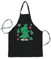 Christmas Trex Tree Rex Christmas Ugly Christmas Sweater Ugly Christmas Butcher Graphic Apron for Kitchen BBQ Grilling Cooking