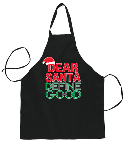 Ugly Ugly Christmas Dear Santa Define Good Christmas Ugly Christmas Sweater Ugly Christmas Butcher Graphic Apron for Kitchen BBQ Grilling Cooking