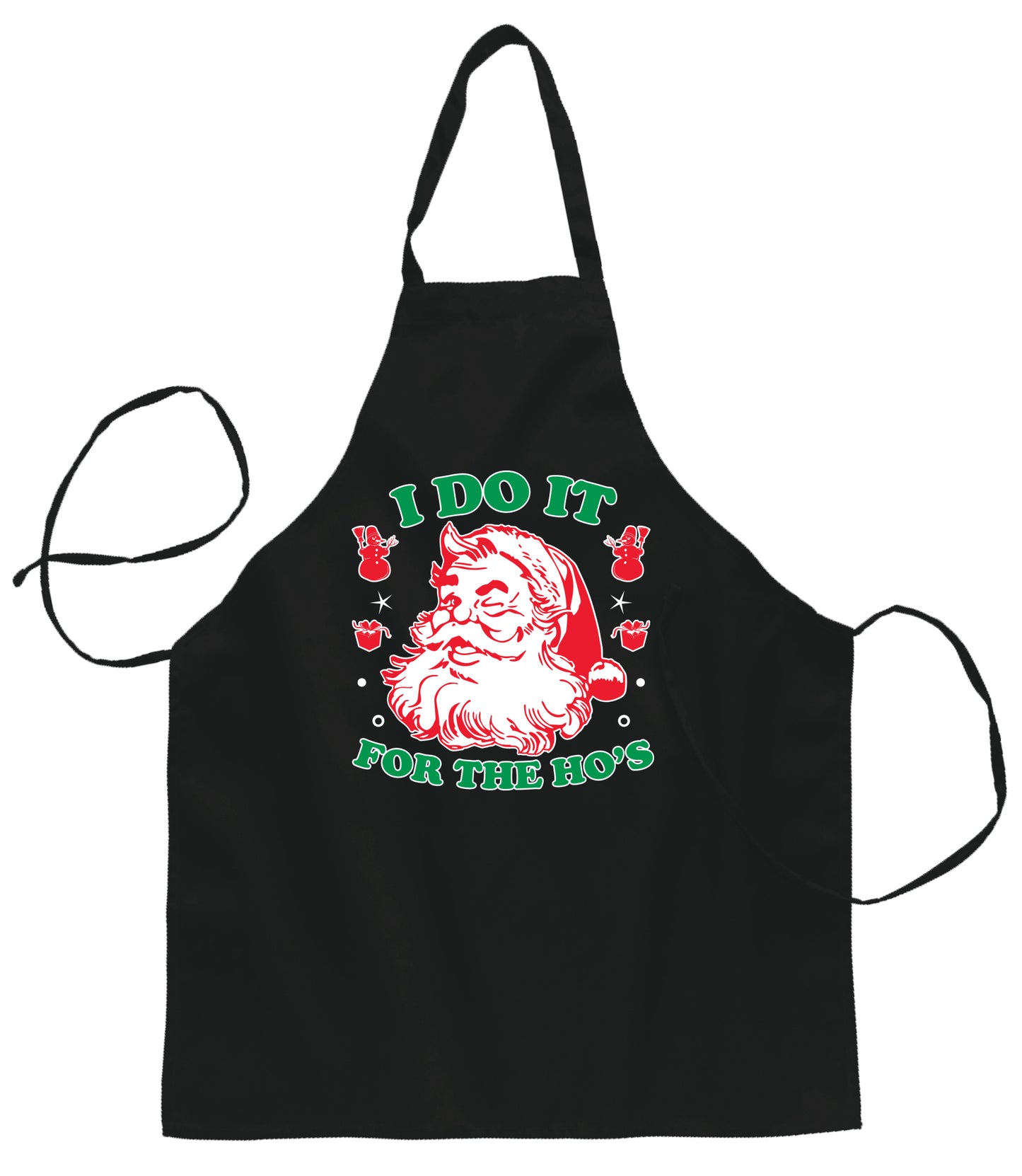 Ugly Ugly Christmas I Do it for The Hos Xmas Christmas Ugly Christmas Sweater Ugly Christmas Butcher Graphic Apron for Kitchen BBQ Grilling Cooking