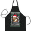Sani Cloth is Coming to Town Christmas Ugly Christmas Sweater Ugly Christmas Butcher Graphic Apron for Kitchen BBQ Grilling Cooking