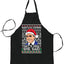Santas Coming That's What She Said Michael Scott Christmas Ugly Christmas Sweater Ugly Christmas Butcher Graphic Apron for Kitchen BBQ Grilling Cooking