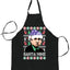 Santa Mike Michael Scott The Office Christmas Ugly Christmas Sweater Ugly Christmas Butcher Graphic Apron for Kitchen BBQ Grilling Cooking