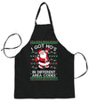 I Got Ho's in Different Area Codes Funny Santa Xmas Christmas Ugly Christmas Sweater Ugly Christmas Butcher Graphic Apron for Kitchen BBQ Grilling Cooking