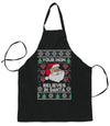 Your Mom Believes in Santa Ugly Christmas Sweater Ugly Christmas Butcher Graphic Apron for Kitchen BBQ Grilling Cooking