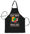 Ight Imma Head Out Ugly Christmas Sweater Ugly Christmas Butcher Graphic Apron for Kitchen BBQ Grilling Cooking